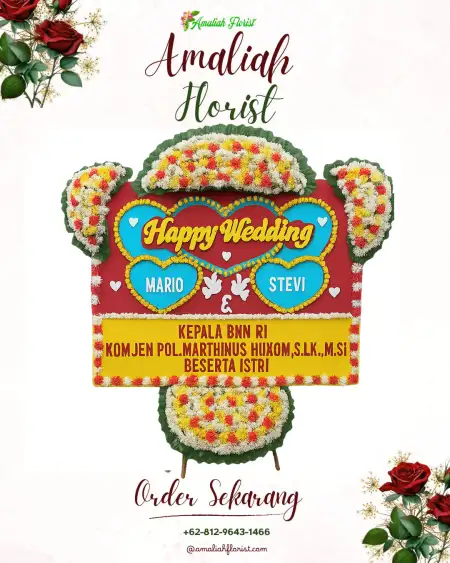 Papan Bunga Pernikahan Bermani Ilir